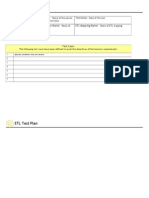 ETL Test Plan Template With Descriptions