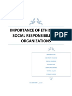 The Importance of Ethics and Social Responsibility in An Organization