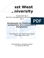 East West University: Assignment On Challenges and Perspective of E-Commerce in Bangladesh