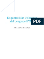 Etiquetas Más Utilizadas de HTML