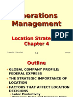 Operations Management (OPM530) - C4 Location