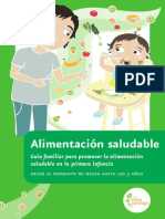 Cartilla Alimentación Saludable en Menores