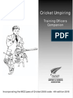 Cricket Umpiring - Training Officers Companion L3 (A4b)