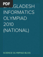 Bangladesh Informatics Olympiad 2010 (National)