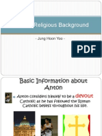 Anton's Religious Background: - Jung Hoon Yoo