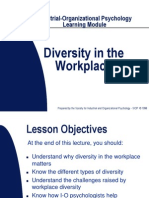 Diversity in The Workplace: Industrial-Organizational Psychology Learning Module