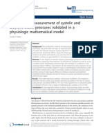 Oscillometric Measurement of Systolic and Diastolic Blood Pressures Validated in A Physiologic Mathematical Model