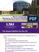 Micro-Lecture 5a Managing The Relationship Between IS and The Functional Units of The Organization