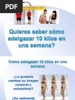 Quieres Saber Cómo Adelgazar 10 Kilos en Una Semana