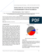 IJRET - Performance Investigation of A Flat Plate Collector Incorporated With Different Type of Materials