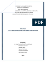 Practica 2 Ciclo de Refrigeracion Por Compresion de Vapor