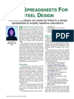 Using Spreadsheets For Steel Design