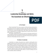 Leadership Knowledge and Skills: The Essentials For Effectiveness