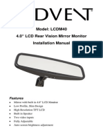 Model: LCDM40 4.0 " LCD Rear Vision Mirror Monitor Installation Manual