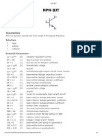 NPN-BJT: Assumptions Interface