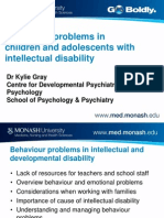 Behaviour Problems in Children and Adolescents With Intellectual Disability