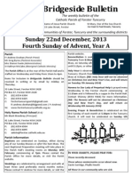 Bridgeside Bulletin: Sunday 22nd December, 2013 Fourth Sunday of Advent, Year A