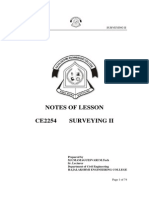 Notes of Lesson Surveying Ii