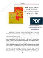 Resenha: ORIÁ, Ricardo. O Brasil Contado Às Crianças: Viriato Corrêa e A Literatura Escolar Brasileira (1934-1961) .