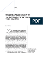 Biljana TODOROVA MOBING IN LABOUR LEGISLATION OF REPUBLIC OF MACEDONIA VS. THE REGULATION OF THE EUROPEAN UNION COUNTRIES