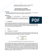 Measurement of Capacities, Charging and Discharging of Capacitors