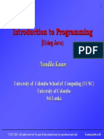 Introduction To Programming Using JAVA - Lecture 5