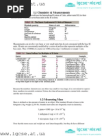 Chemistry Measurements