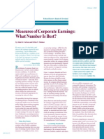 Measures of Corporate Earnings: What Number Is Best?: Federal Reserve Bank of Cleveland