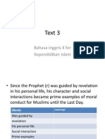 Text 3: Bahasa Inggris 4 For Kependidikan Islam