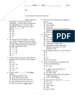 AP Chem Ch. 5 Study Sheet 6: Identify The Choice That Best Completes The Statement or Answers The Question