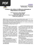 A Study On The Effects of Different Surfactants On Ethylcellulose Microspheres