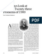 A Sideways Look at Hilbert's Twenty-Three Problems of 1900