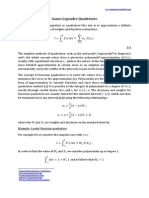 Gaussian Quadrature