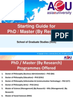 Starting Guide For PHD & Master (By Research) 171012