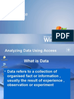 Analyzing Data Using Access