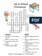 Back To School Crossword