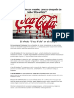 Qué Sucede Con Nuestro Cuerpo Después de Beber Coca Cola