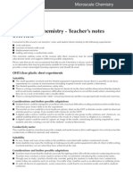 Microscale Chemistry - Teacher's Notes: OHT/clear Plastic Sheet Experiments