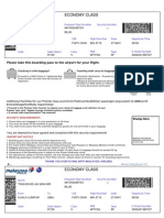 Malaysia Airlines (MAS) Sample Boarding Pass