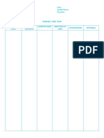 Nursing Care Plan: Problems/Needs /cues Nursing Diagnosis Scientific Basis Objectives of Care Interventions Rationale