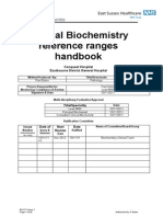 Clinical Biochemistry Reference Ranges Handbook