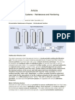 Maintenance of Purified Water System (Pretreatment)