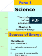 Science Form 1 Sources of Energy