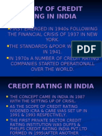 History of Credit Rating in India