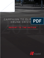 Campaign To Eliminate Drunk Driving: Report To The Nation