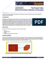 The Periodic Table Atoms, Elements and Isotopes