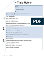 Six Traits Rubric