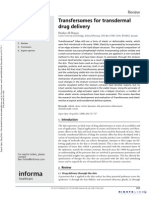 Expert Opinion On Drug Delivery Volume 3 Issue 6 2006 (Doi 10.1517/17425247.3.6.727) Benson, Heather AE - Transfersomes For Transdermal Drug Delivery