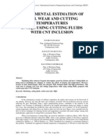 Experimental Estimation of Tool Wear and Cutting Temperatures in MQL Using Cutting Fluids With CNT Inclusion