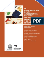 LIBRO La Escolarizacion de Los Adolescentes Desafios Culturales Pedagogicos y de Politica Educativa